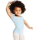 Capezio puff sleeve keyhole back leotards, detský dres - Modrá svetlo Capezio