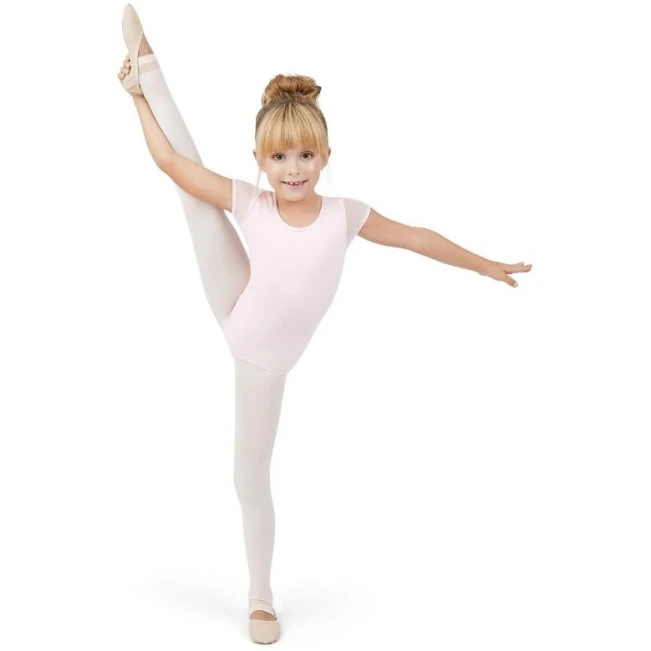 Capezio puff sleeve keyhole back leotard, detský dres - Ružová Capezio Capezio puff sleeve keyhole back leotard, detský dres - Ružová Capezio