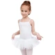 Capezio Ruffle Yoke, detský dres s tutu sukničkou - Biela