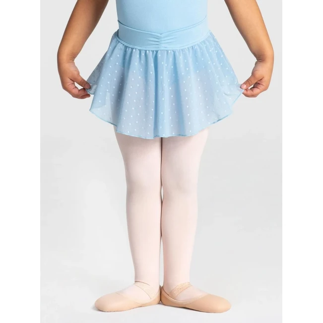 Capezio Swiss dot cinch, suknička s bodkami - Modrá svetlo Capezio Capezio Swiss dot cinch, suknička s bodkami - Modrá svetlo Capezio