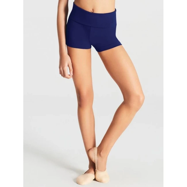 Capezio Foldover Boyshort, detské krátke nohavice - Modrá navy Capezio