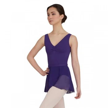 Capezio Tactel V Neck Leotard, dres na hrubé ramienka