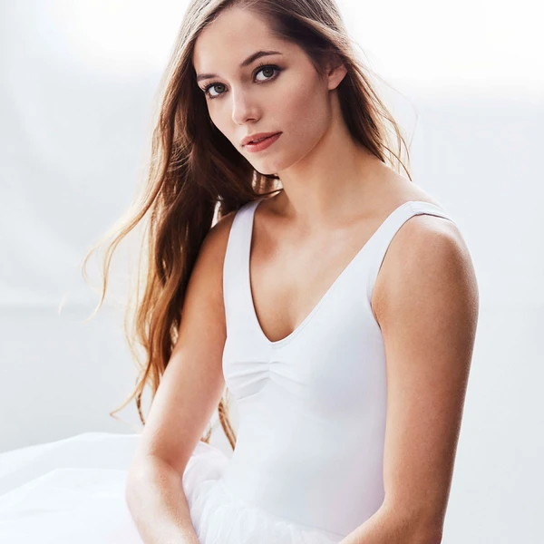 Capezio Tactel V Neck Leotard, dres na hrubé ramienka