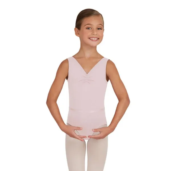 Capezio Tactel V Neck Leotard, detský dres na hrubé ramienka