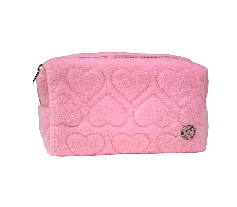 Capezio, srdiečková kozmetická taška - Ružová- pink