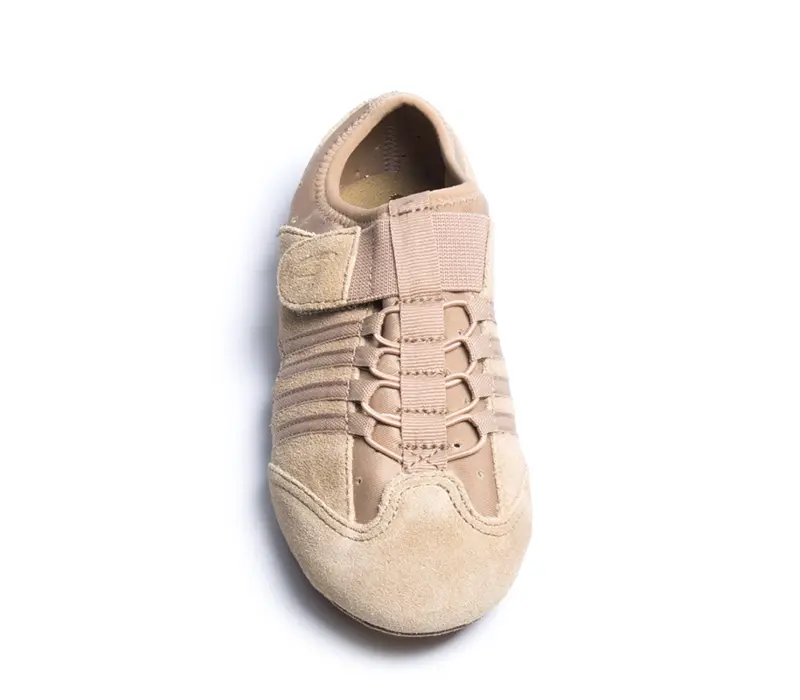 Capezio Jag, dámske jazzovky so semišovou podrážkou - Hnedá caramel Capezio