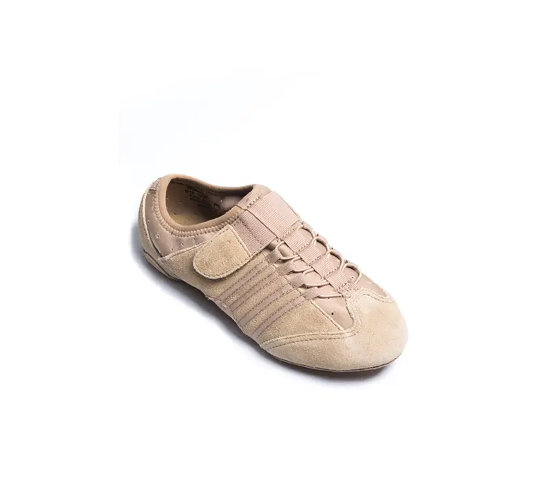 Capezio Jag, dámske jazzovky so semišovou podrážkou - Hnedá caramel Capezio