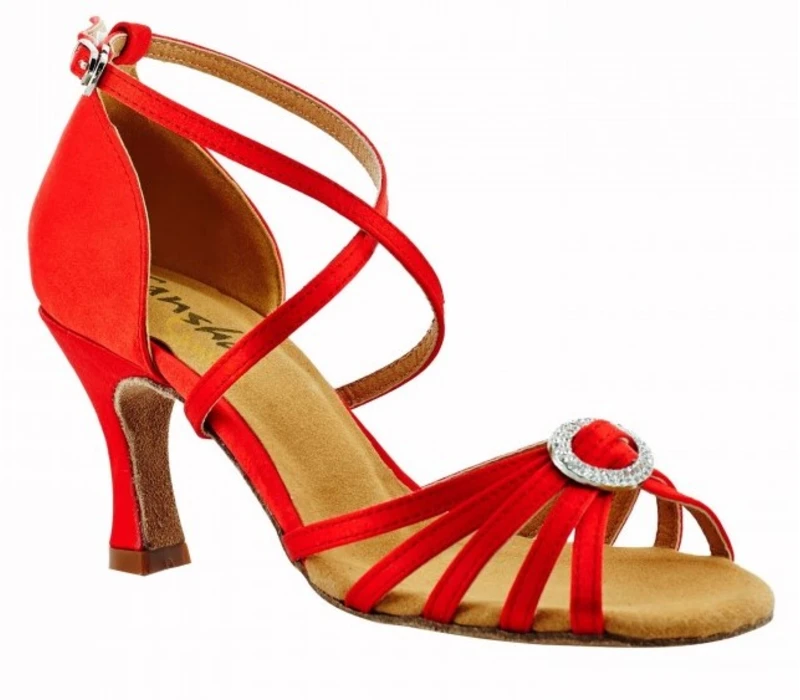 Sansha Barbara, topánky na latinskoamerický tanec - Červená red Sansha