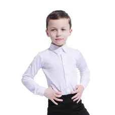 Košeľa na spoločenský tanec basic pre chlapcov