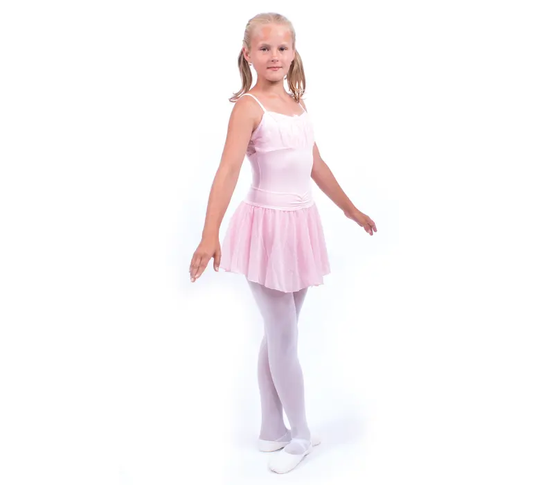 Capezio, dres na tenké ramienka s čipkou - Ružová - light pink