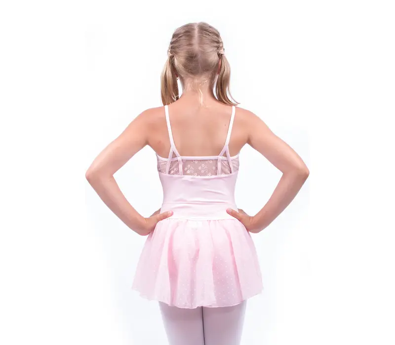 Capezio, dres na tenké ramienka s čipkou - Ružová - light pink