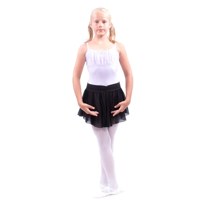 Capezio Swiss Dot Cinch Waistband Layer Skirt, suknička pre dievčatá Capezio Swiss Dot Cinch Waistband Layer Skirt, suknička pre dievčatá