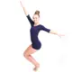 Capezio boatneck 3/4 sleeve leotard, baletný dres - Modrá - navy