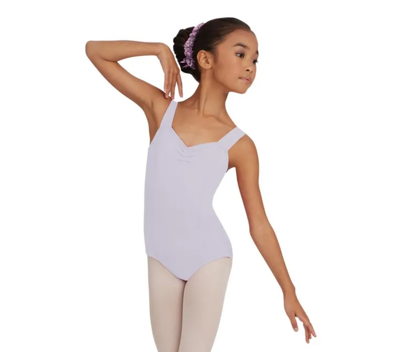 Capezio Wide Strap Leotard, detský dres na hrubé ramienka  - Fialová lavender Capezio