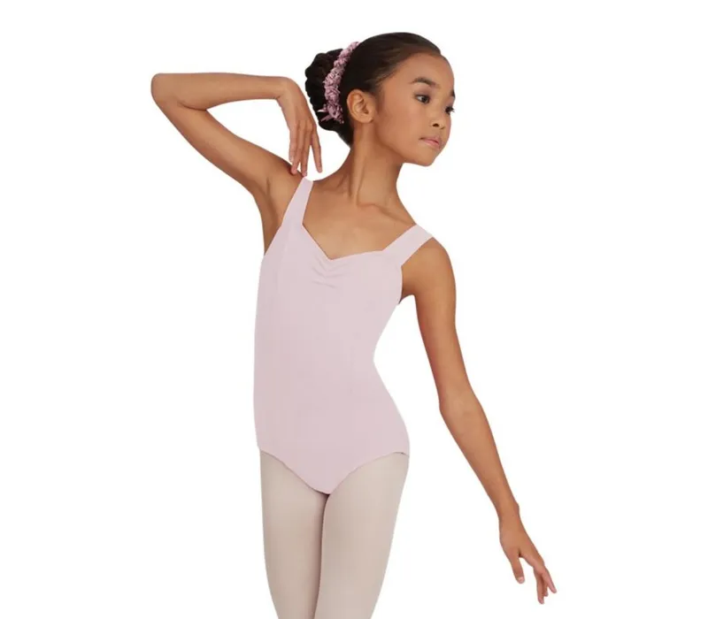 Capezio Wide Strap Leotard, detský dres na hrubé ramienka  - Ružová Capezio