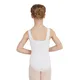 Capezio Wide Strap Leotard, detský dres na hrubé ramienka  - Biela