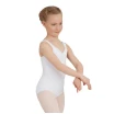 Capezio Wide Strap Leotard, detský dres na hrubé ramienka - Biela