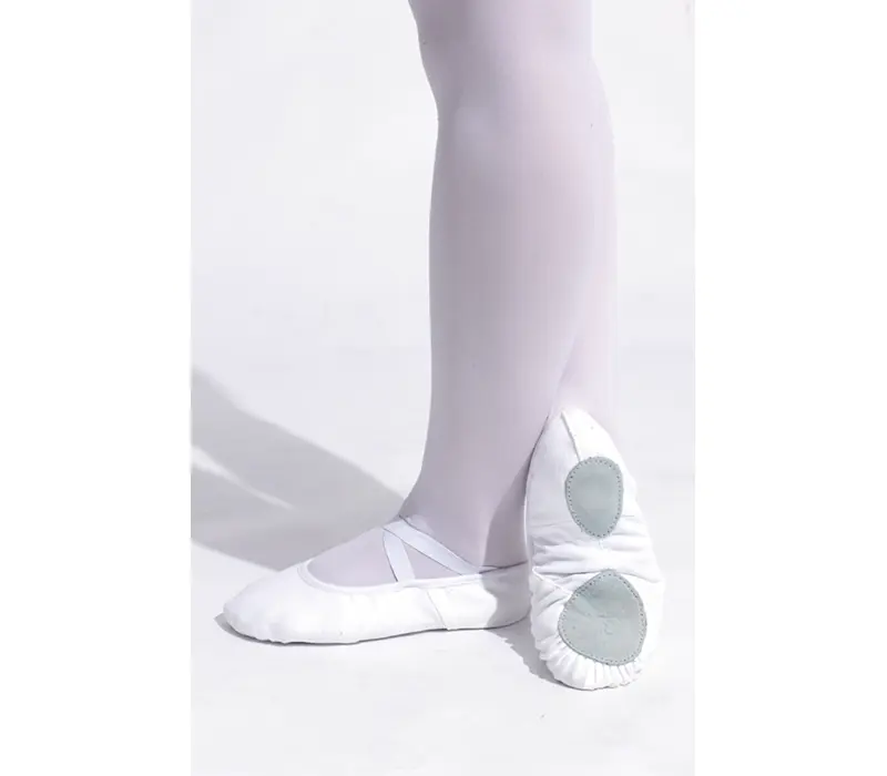 Dansez Vous Vanie L, pánske elastické baletné cvičky - Biela