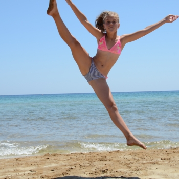 Jumping On The Beach